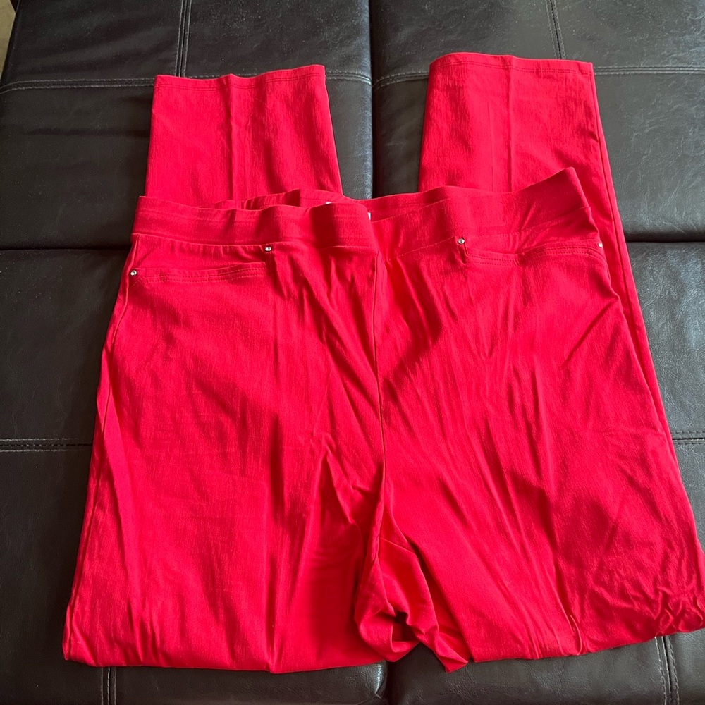 89th & Madison Red Boot Cut Flare Pants